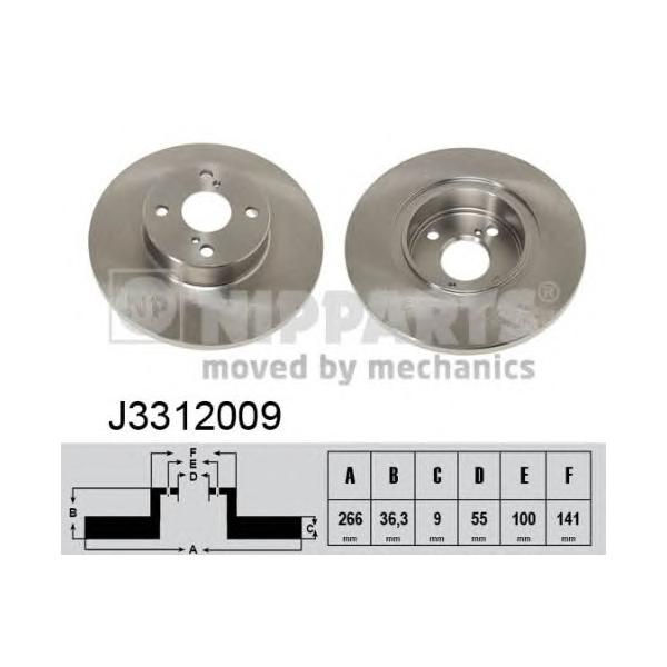 NIPPARTS - J3312009 (Тормозной диск)