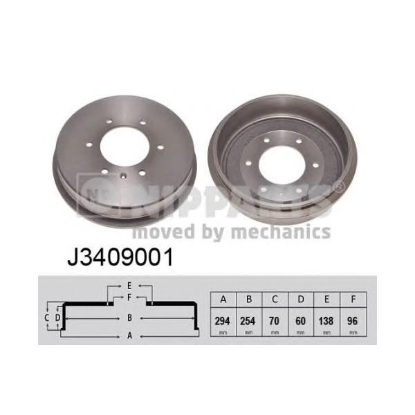 NIPPARTS - J3409001 (Тормозной барабан)
