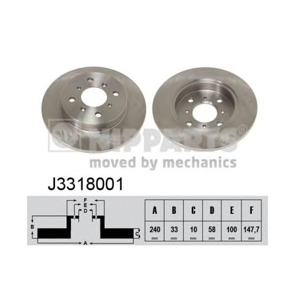 NIPPARTS - J3318001 (Тормозной диск)