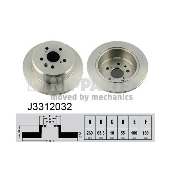 NIPPARTS - J3312032 (Тормозной диск)