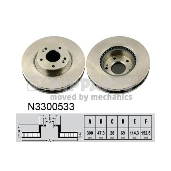NIPPARTS - N3300533 (Диск тормозной передний)
