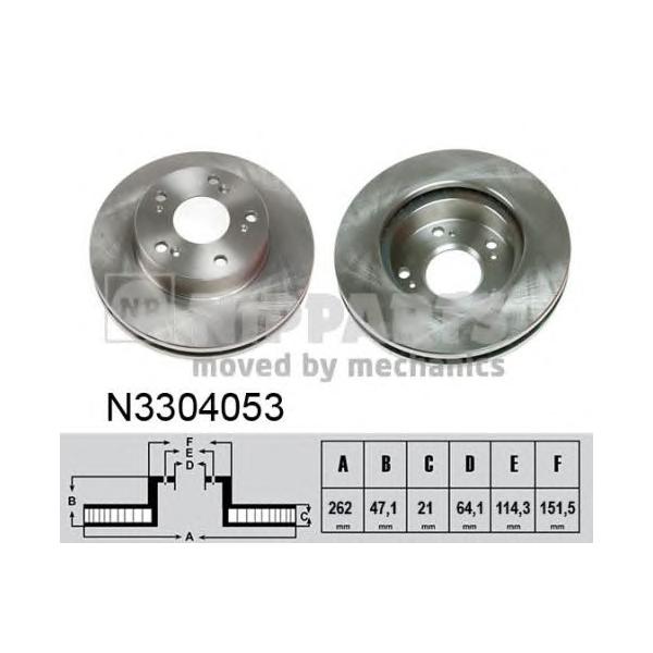 NIPPARTS - N3304053 (Тормозной диск)