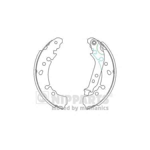 NIPPARTS - N3502091 (Комплект тормозных колодок)