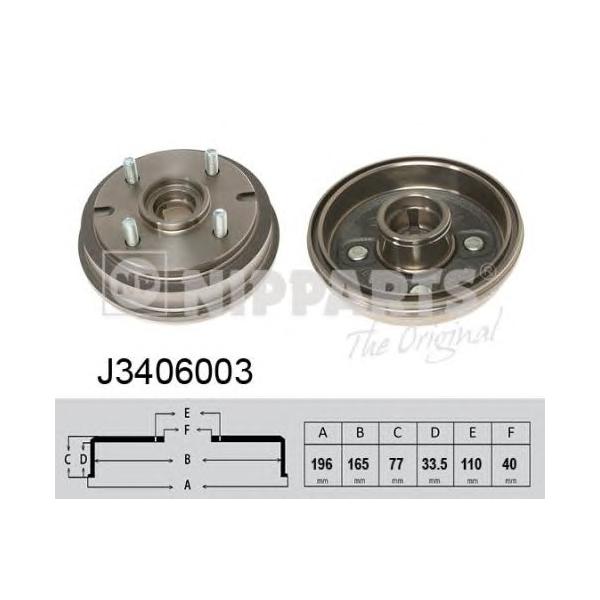 NIPPARTS - J3406003 (Тормозной барабан)