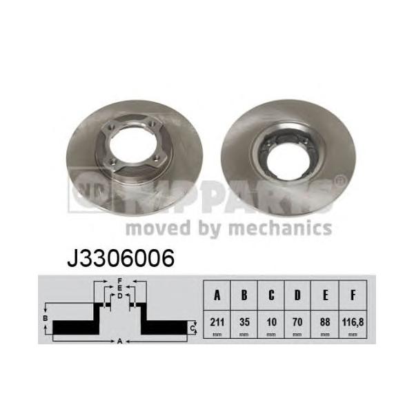 NIPPARTS - J3306006 (Тормозной диск)