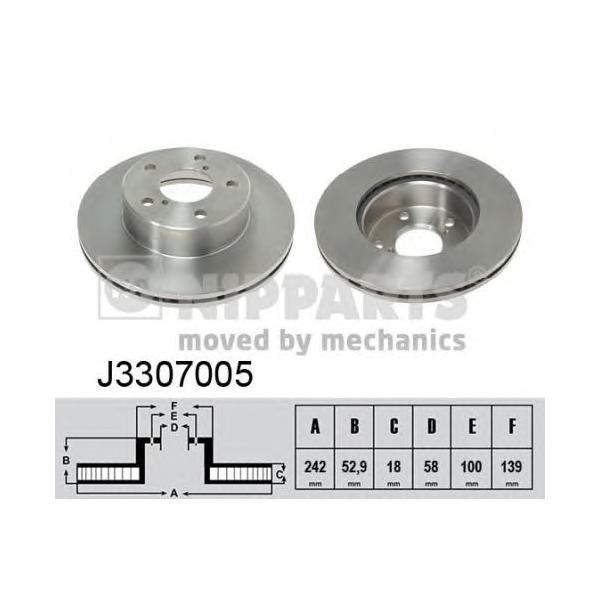 NIPPARTS - J3307005 (Тормозной диск)
