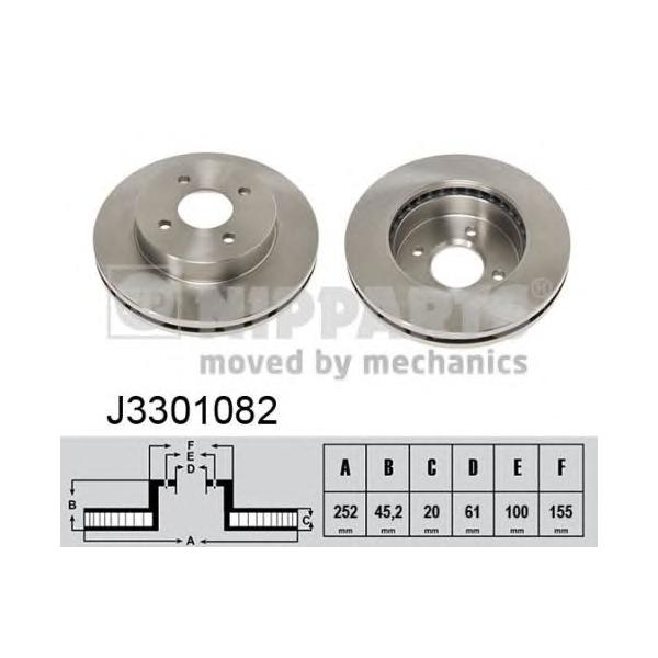 NIPPARTS - J3301082 (Тормозной диск)