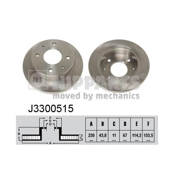 NIPPARTS - J3300515 (Тормозной диск)