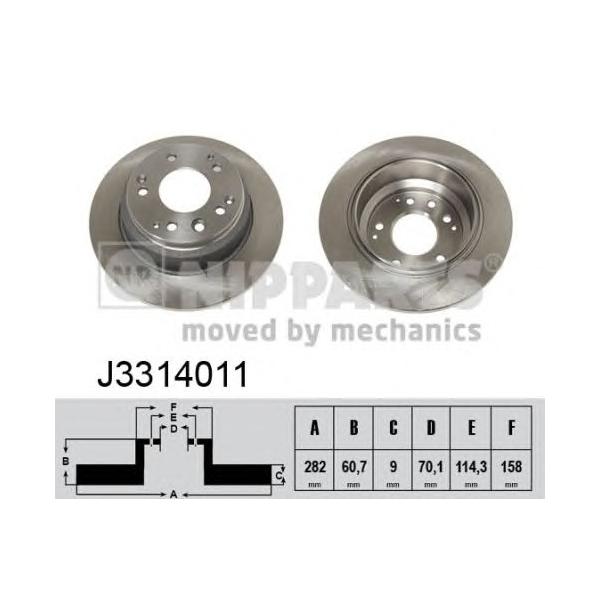 NIPPARTS - J3314011 (Тормозной диск)