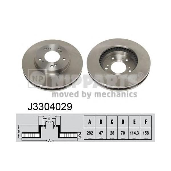 NIPPARTS - J3304029 (Тормозной диск)