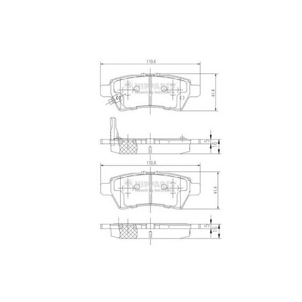 NIPPARTS - J3611050 (колодки дисковые з./ Nissan Pathfinder 2.5D 05>)