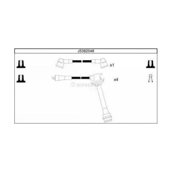 NIPPARTS - J5382048 (Комплект проводов зажигания)
