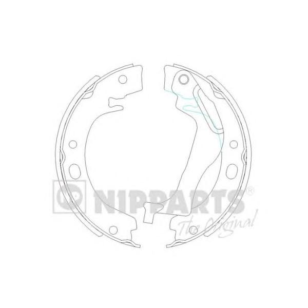 NIPPARTS - N3502085 (Комплект тормозных колодок, стояночная тормозная система)