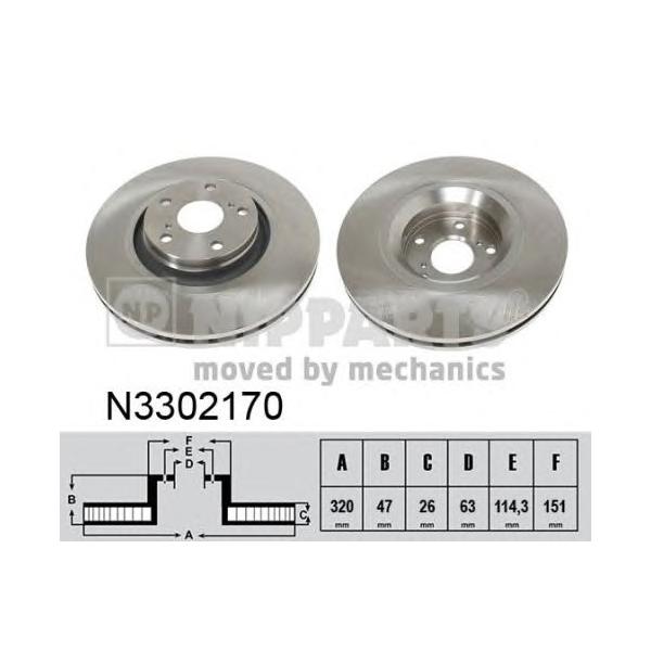 NIPPARTS - N3302170 (Тормозной диск)