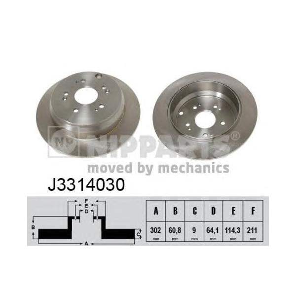NIPPARTS - J3314030 (Тормозной диск)