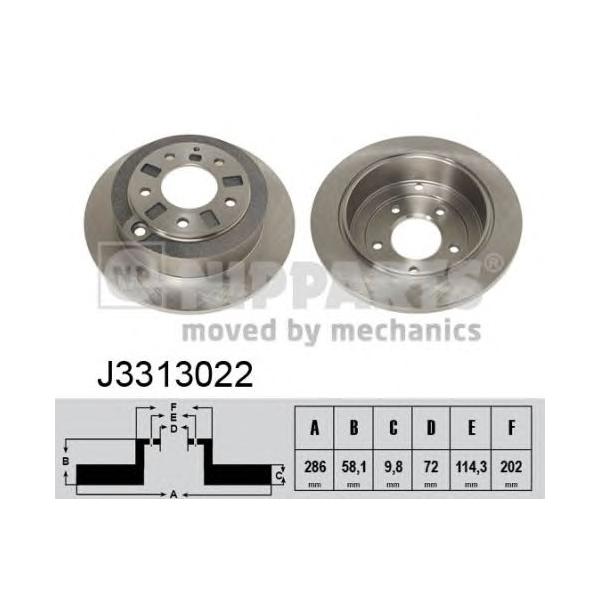 NIPPARTS - J3313022 (Тормозной диск)
