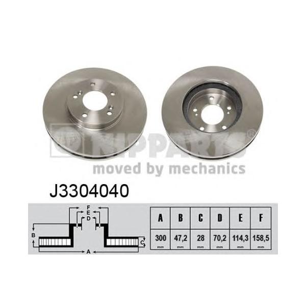 NIPPARTS - J3304040 (Тормозной диск)