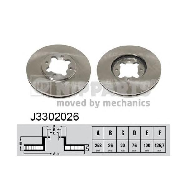 NIPPARTS - J3302026 (Тормозной диск)