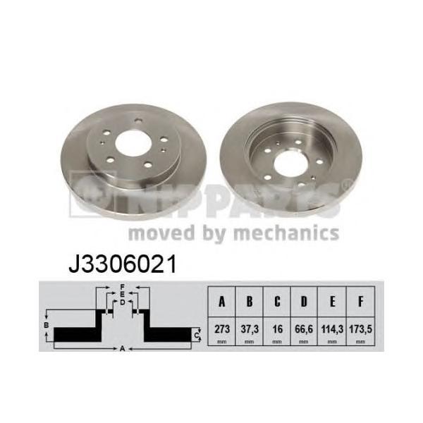 NIPPARTS - J3306021 (Тормозной диск)