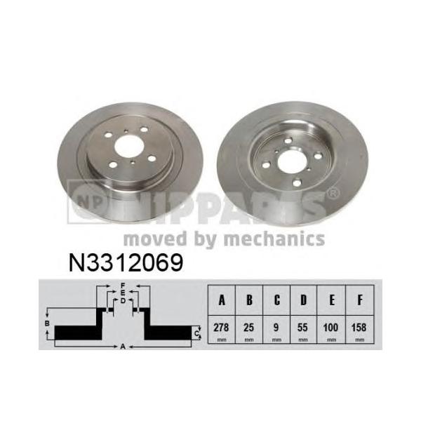 NIPPARTS - N3312069 (Тормозной диск)