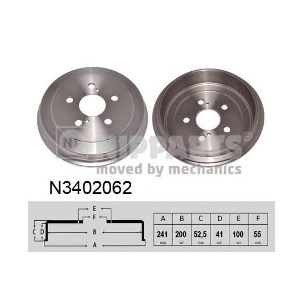 NIPPARTS - N3402062 (Тормозной барабан)