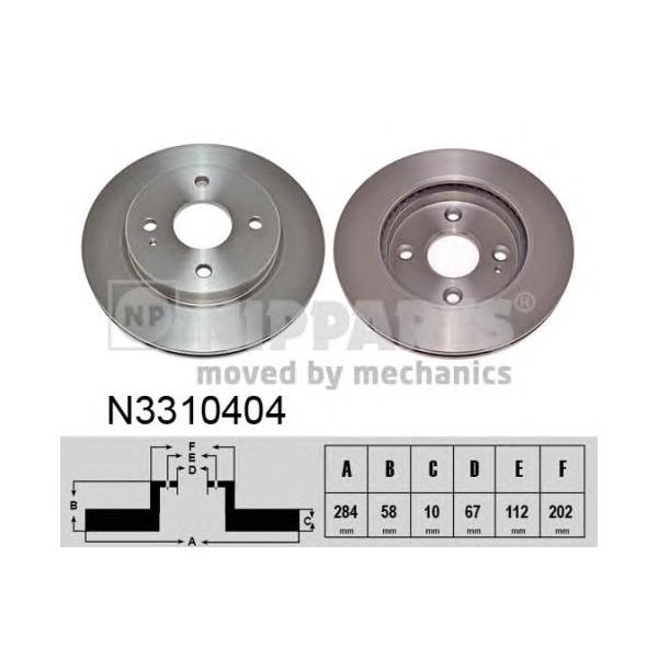 NIPPARTS - N3310404 (Диск тормозной задний AWD)