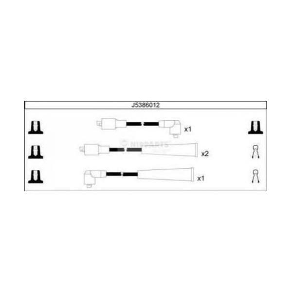 NIPPARTS - J5386012 (Комплект проводов зажигания)