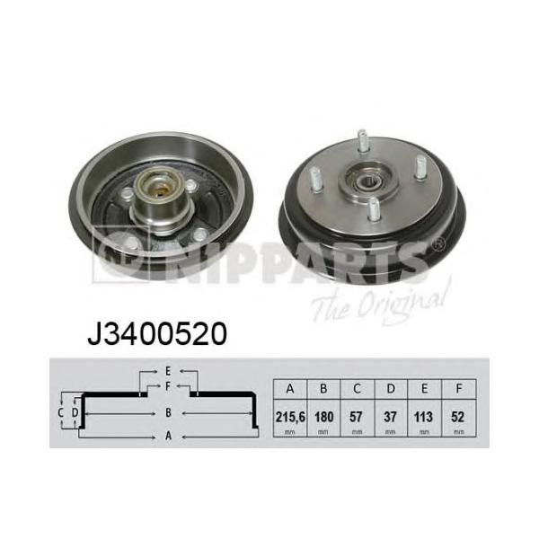 NIPPARTS - J3400520 (Тормозной барабан)