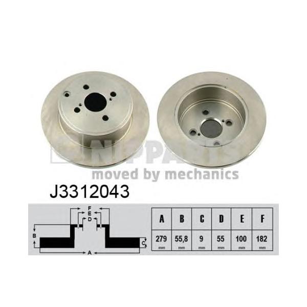 NIPPARTS - J3312043 (Тормозной диск)
