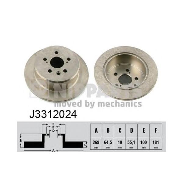 NIPPARTS - J3312024 (Тормозной диск)