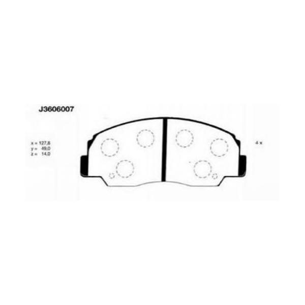 NIPPARTS - J3606007 (Комплект тормозных колодок, дисковый тормоз)