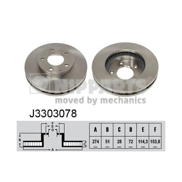 NIPPARTS - J3303078 (Тормозной диск)