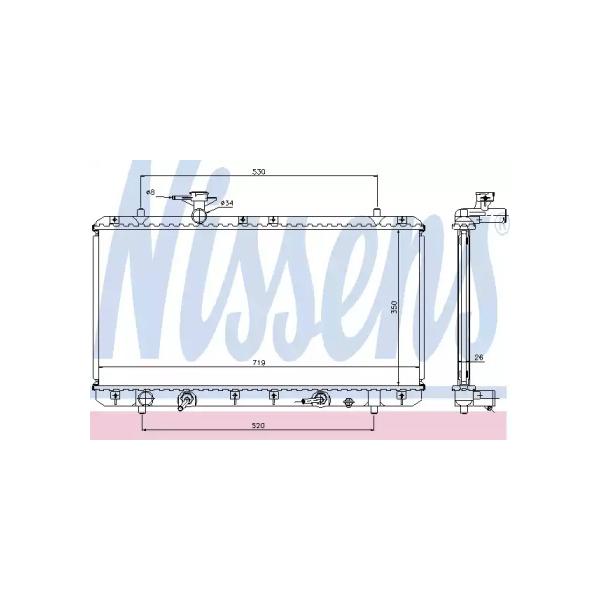 NISSENS - 64166A (радиатор/ Suzuki Liana 1.3/1.6 АКПП 01>)