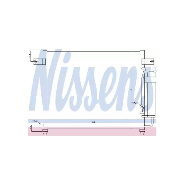 NISSENS - 94640 (Радиатор кондиционера Chevrolet Aveo, Kalos 03>)