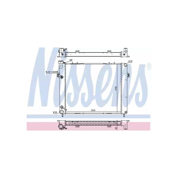 NISSENS - 609891 (Радиатор JEEP CHEROKEE 4.0 93-99)