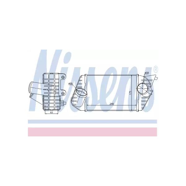 NISSENS - 96700 (интеркулер/ Fiat Stilo 1.9JTD 01>)