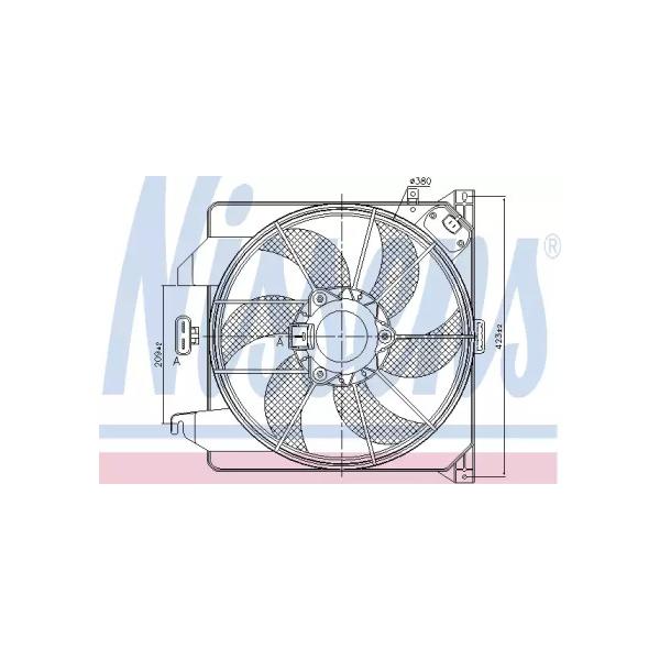 NISSENS - 85261 (Крыльчатка с эл. мотором FORD TOURNEO,TRANSIT)