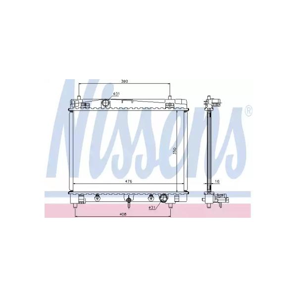 NISSENS - 64682 (Радиатор охлаждения)