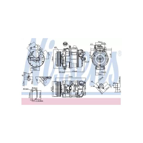 NISSENS - 89599 (NS89599_компрессор кондиционера!// BMW E84/E90 2.5/3.0i 05>)
