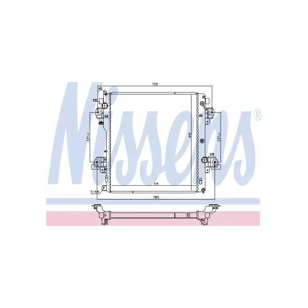 NISSENS - 646824 (Радиатор TOYOTA LAND CRUISER 150 3.0D4D 09=>)