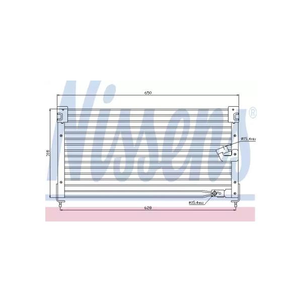 NISSENS - 94362 (радиатор конд./ Honda Accord 1.8/2.0/2.2/2.3, Rover 600 2.0/2.3 93-98)