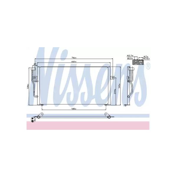 NISSENS - 94305 (радиатор/ Volvo S40/V40 1.6-2.0/1.9D/TD 95>)