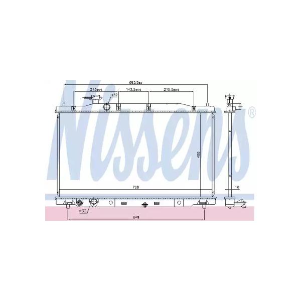 NISSENS - 681404 (Радиатор HONDA CR-V (RE) (06-) 2.4 i 16V 681404)