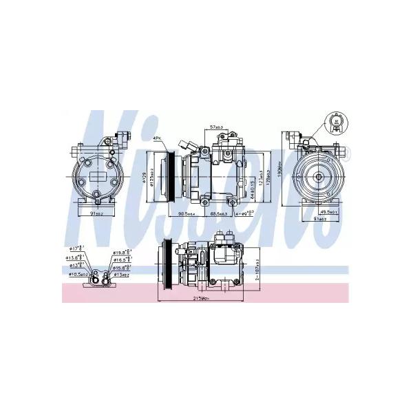 NISSENS - 89082 (NS89082_компрессор кондиционера!/ Hyundai Elantra 1.6i 00-06)