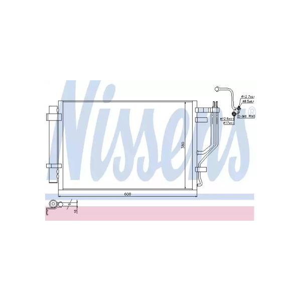 NISSENS - 940296 (Радиатор кондиционера KIA: CERATO 1.6I 01/10-)