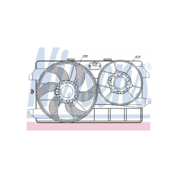 NISSENS - 85262 (Вентилятор двигателя FORD TOURNEO/TRANSIT CONNECT 1.8i/1.8TDCi 02-07 MT +AC 85262)
