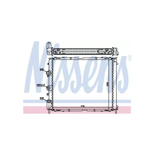 NISSENS - 63855A (радиатор/ Renault Clio/Kangoo 1.2-2.0/1.9D 98> без AC)
