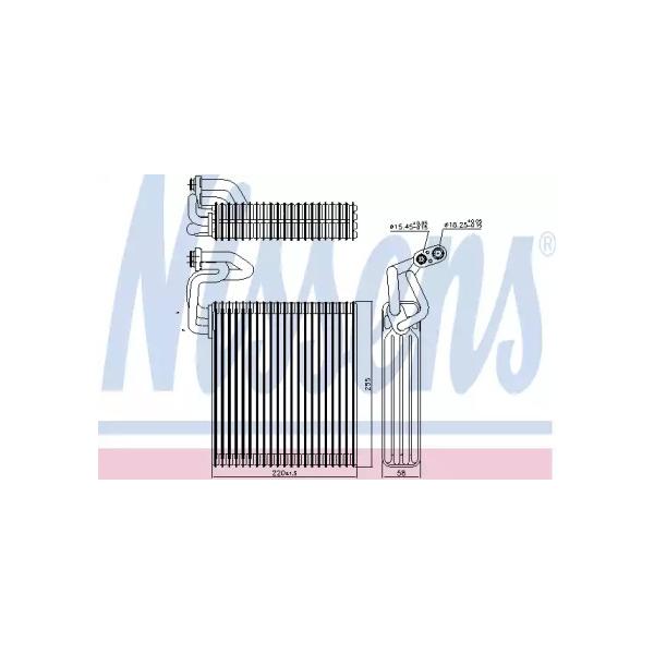 NISSENS - 92214 (Испаритель кондиционера HONDA: CIVIC 1.4 I 16V 01-)