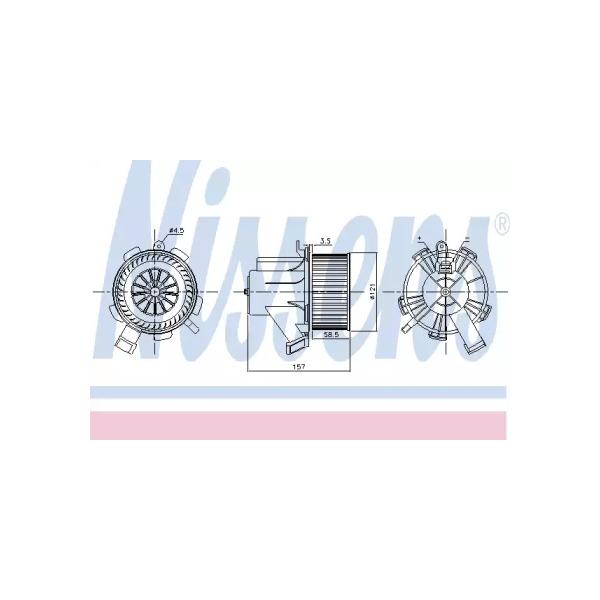 NISSENS - 87208 (87208 ВЕНТИЛЯТОР САЛОНА 62054506, СТРАНА ВВОЗА-ПОЛЬША)