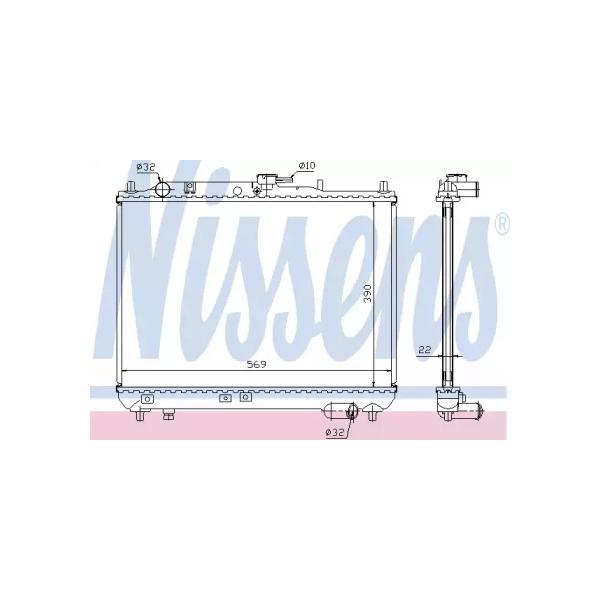 NISSENS - 62409A (радиатор/ Mazda 323 1.3-1.8i 89-94)